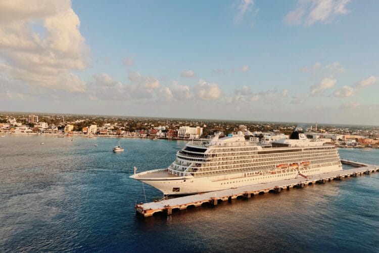 Viking cruise ship in Cozumel, Mexico