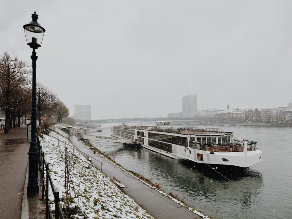 Viking Tialfi docked in the winter