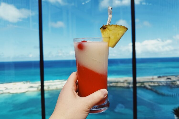 Miami Vice cocktail on a cruise