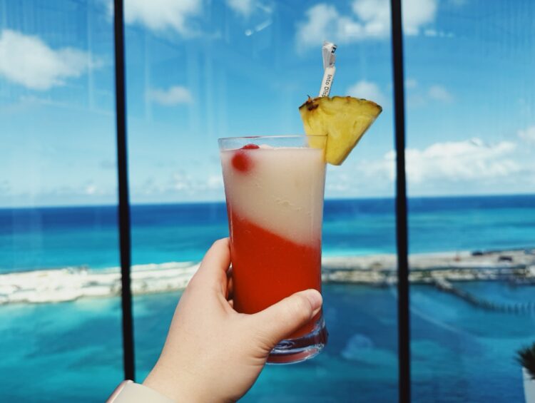 Miami Vice cocktail on a cruise
