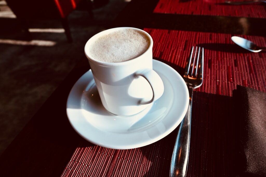 Cup of coffee on a Celebrity cruise