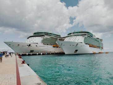 Cruise ships docked in Cozumel, Mexico