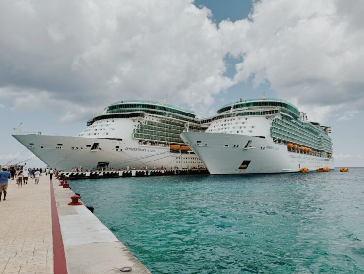 Cruise ships docked in Cozumel, Mexico