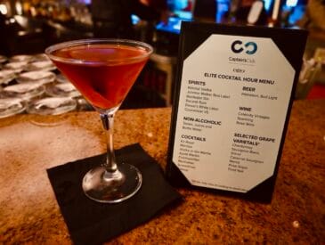 Elite Cocktail Hour Menu on a Celebrity cruise