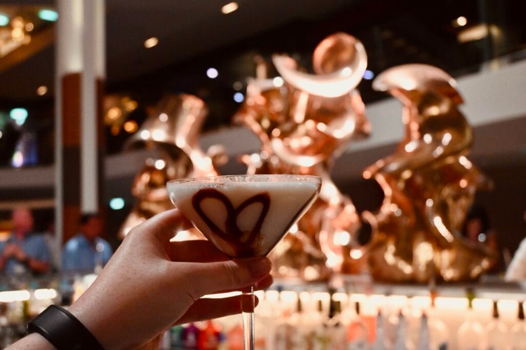 Chocolate martini at the Martini Bar on a Celebrity cruise