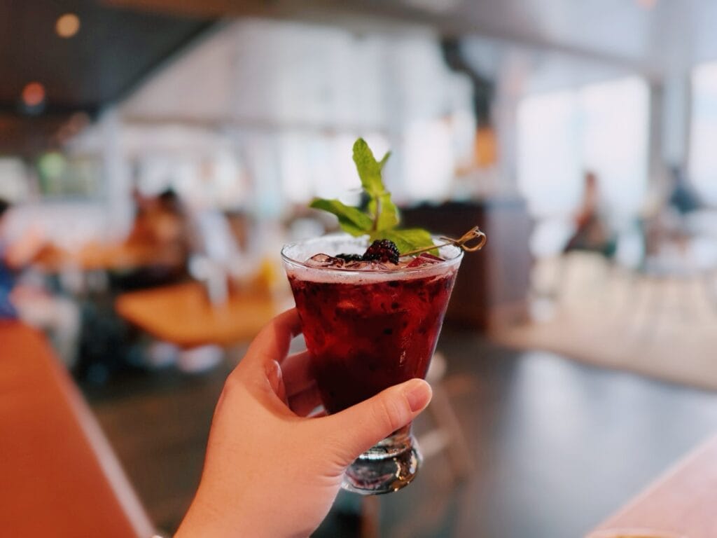 Fruity cocktail at Mason Jar