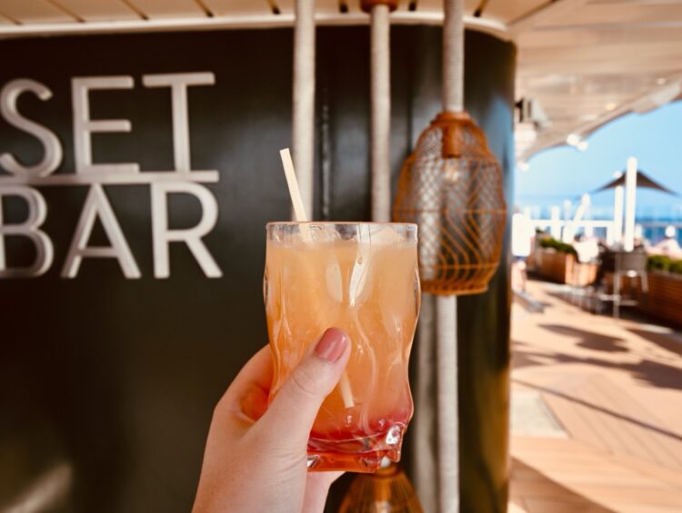 Sunset Bar cocktail on a Celebrity cruise