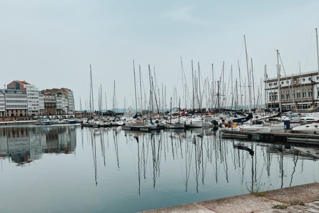 Avenida de Marina in A Coruna, Spain