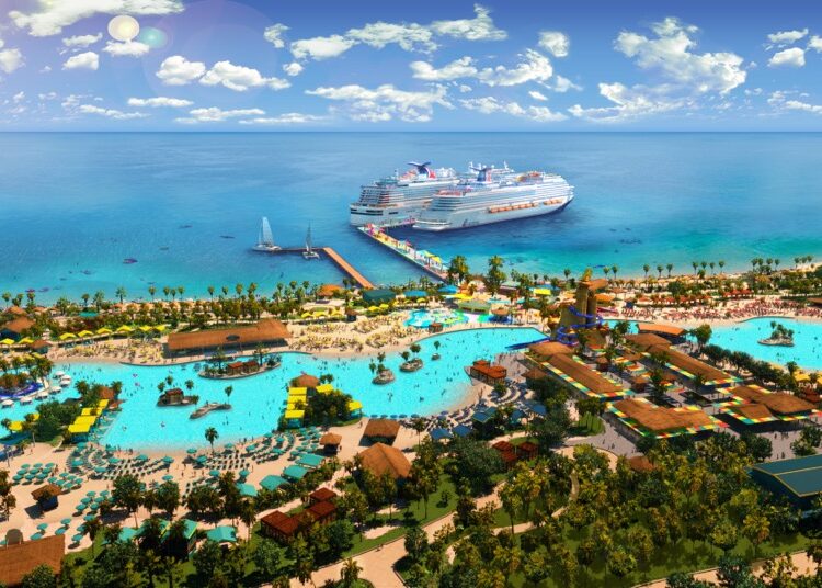 Rendering of Carnival Cruise Line's private island, Celebration Key