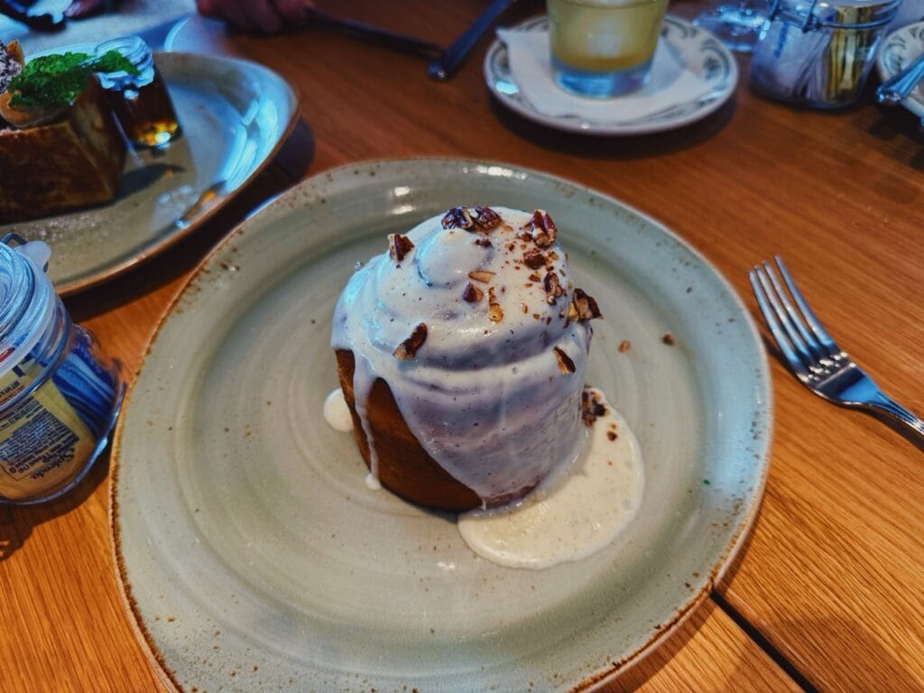 Cinnamon roll at The Mason Jar on Utopia of the Seas
