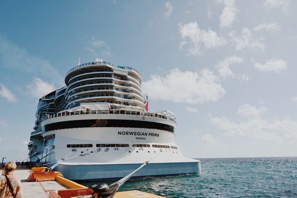 Norwegian Prima docked in Costa Maya, Mexico