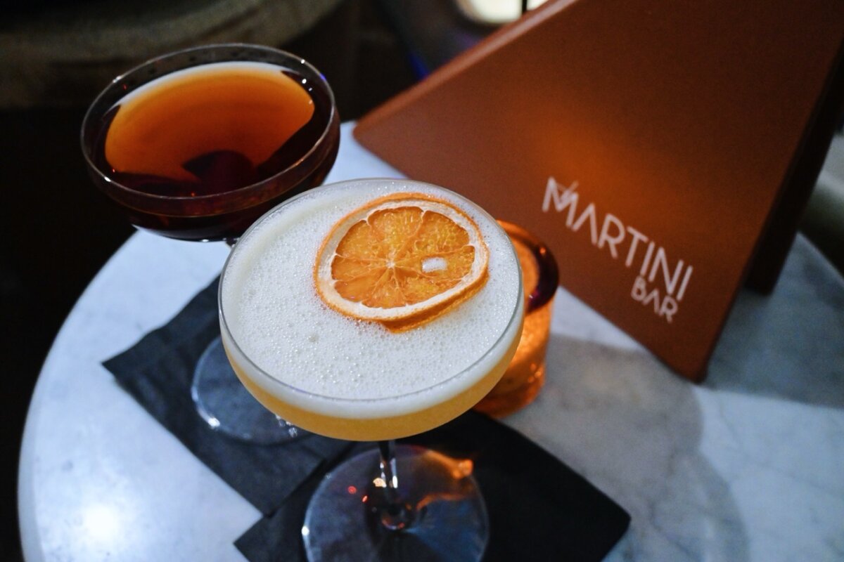 Two martinis from the Martini Bar on Celebrity Cruises