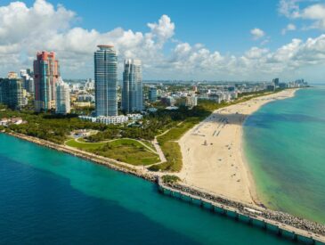 Cruising away from Miami, Florida