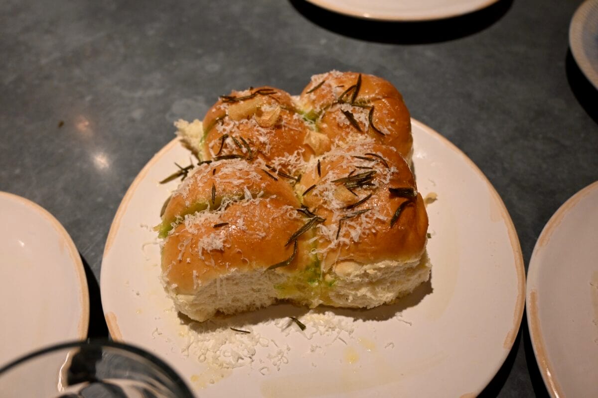 Garlic parmesan buns at Jamie's Italian on Royal Caribbean