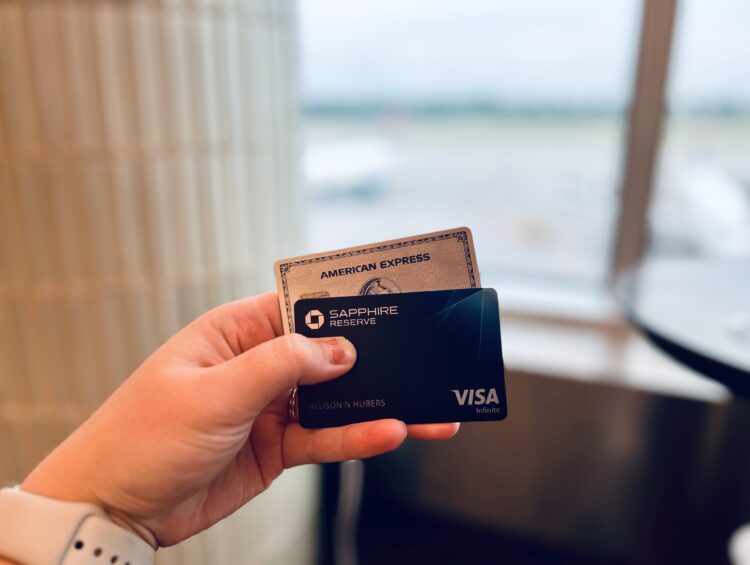 American Express and Visa cards