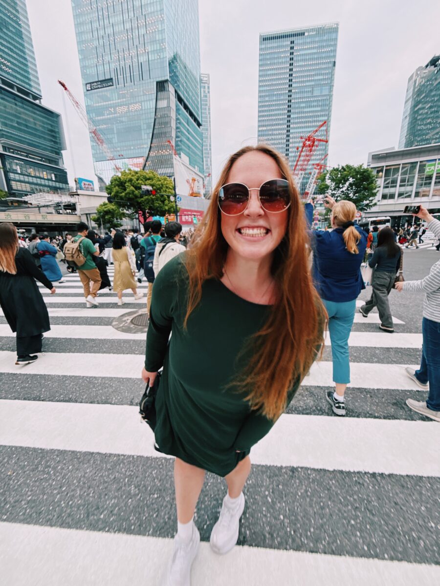 Asia cruise outfit idea for Tokyo, Japan with long sleeve dress