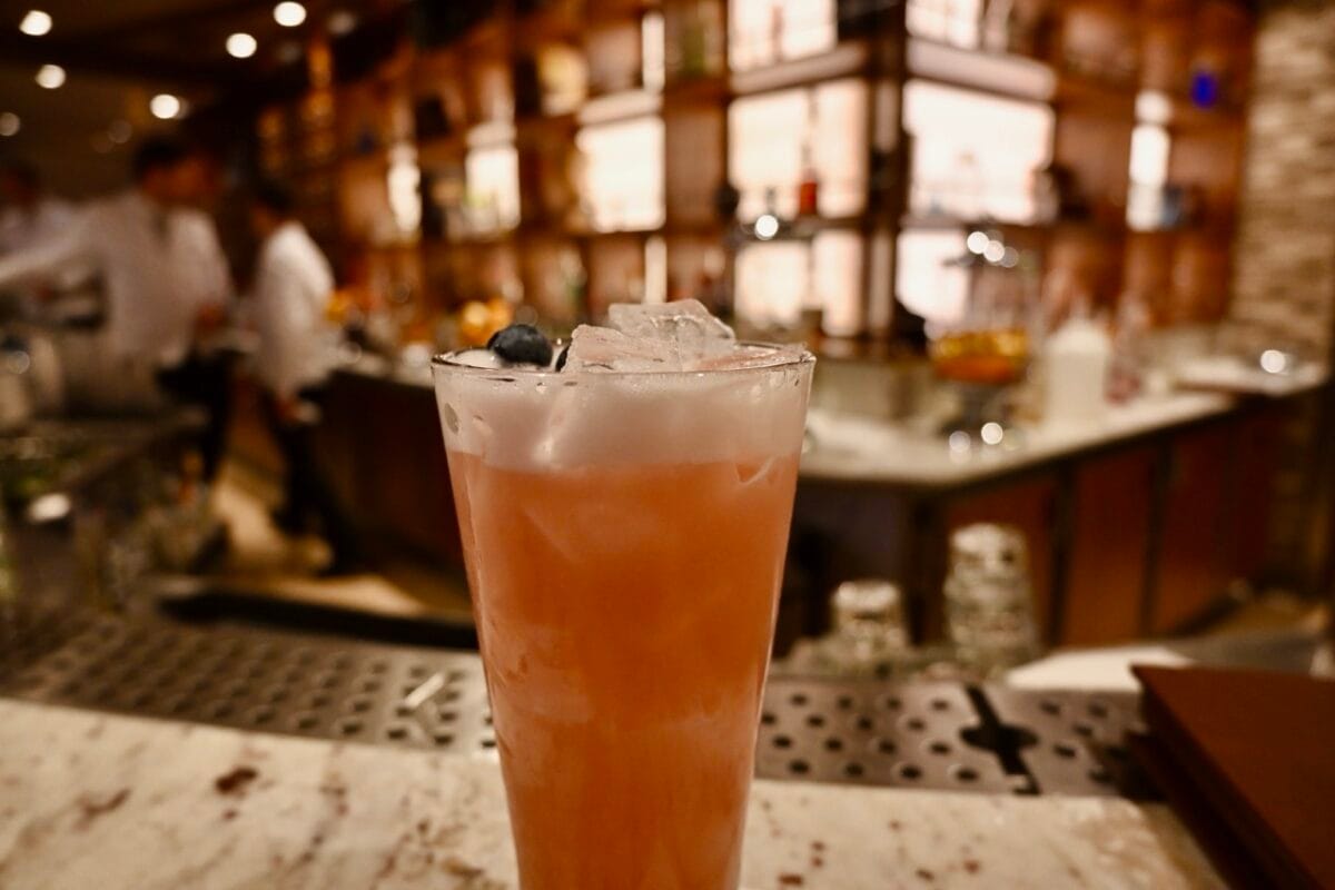 Fruity cocktail from the Alchemy Bar on Carnival