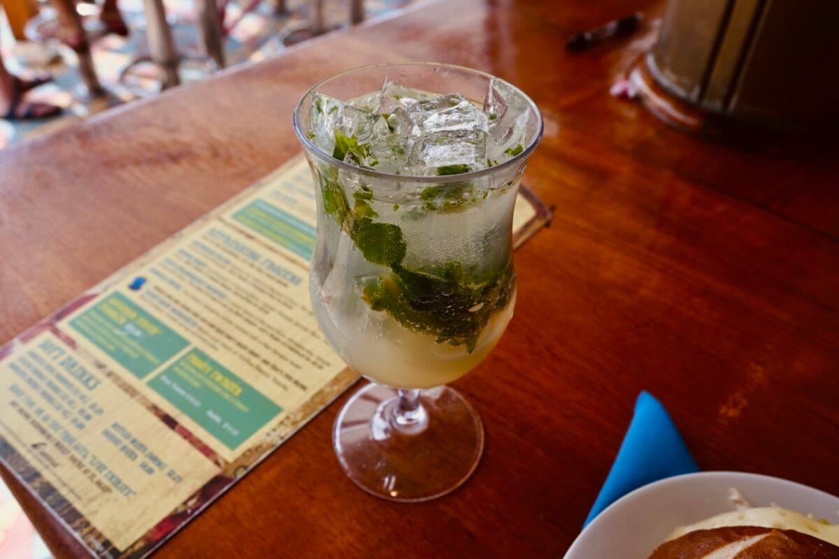 Mojito from a bar on a Carnival cruise