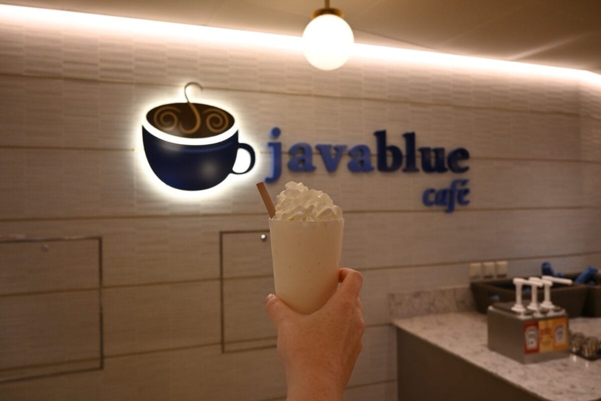 Spiked milkshake from Java Blue Cafe on a Carnival cruise