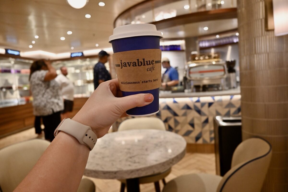 Java Blue Cafe on a Carnival cruise