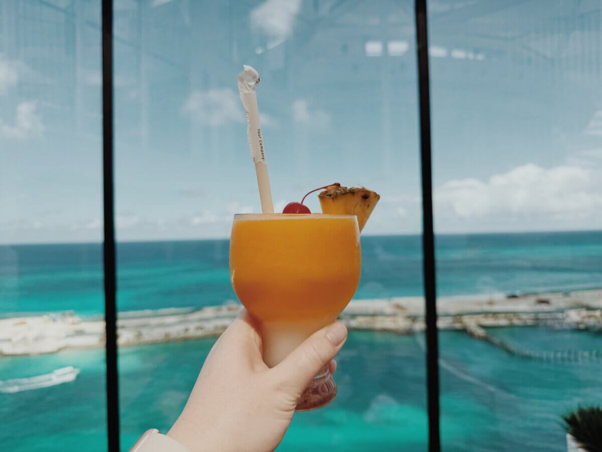 Mango cocktail on a Royal Caribbean cruise