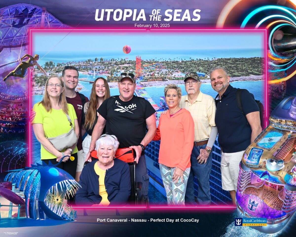 Family picture on Utopia of the Seas