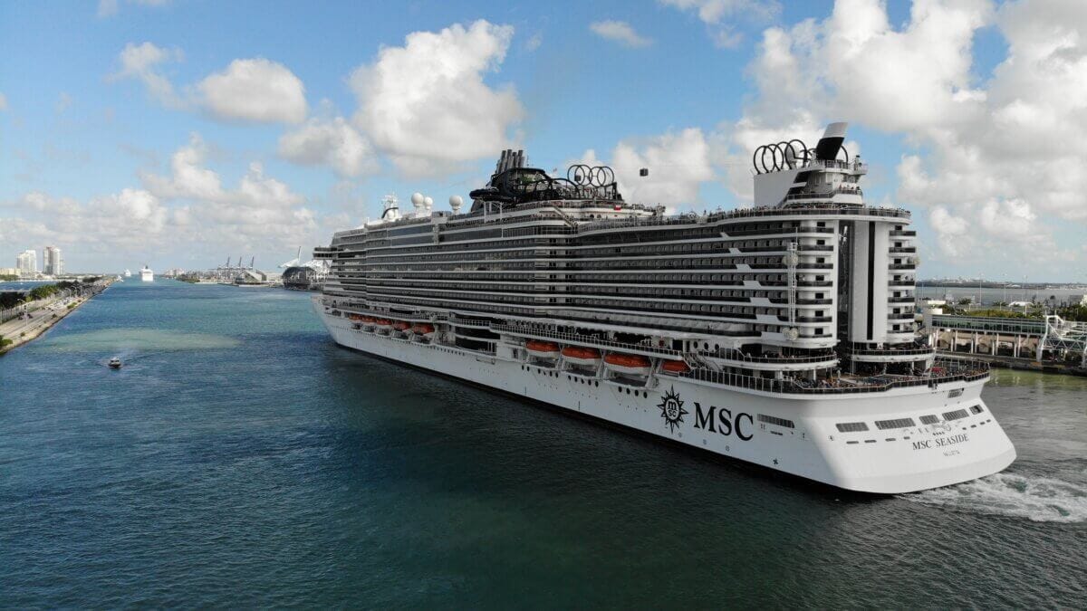 MSC Seaside leaving Port of Miami