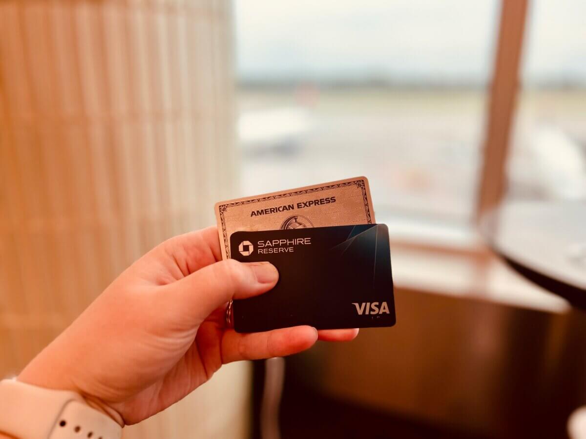American Express and Visa cards
