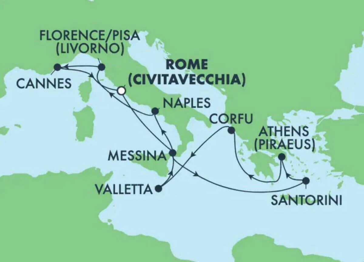 Norwegian Epic itinerary