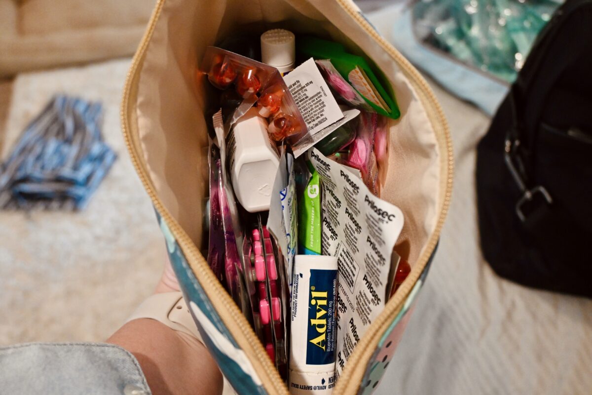 Over-the-counter medication for cruise and travel