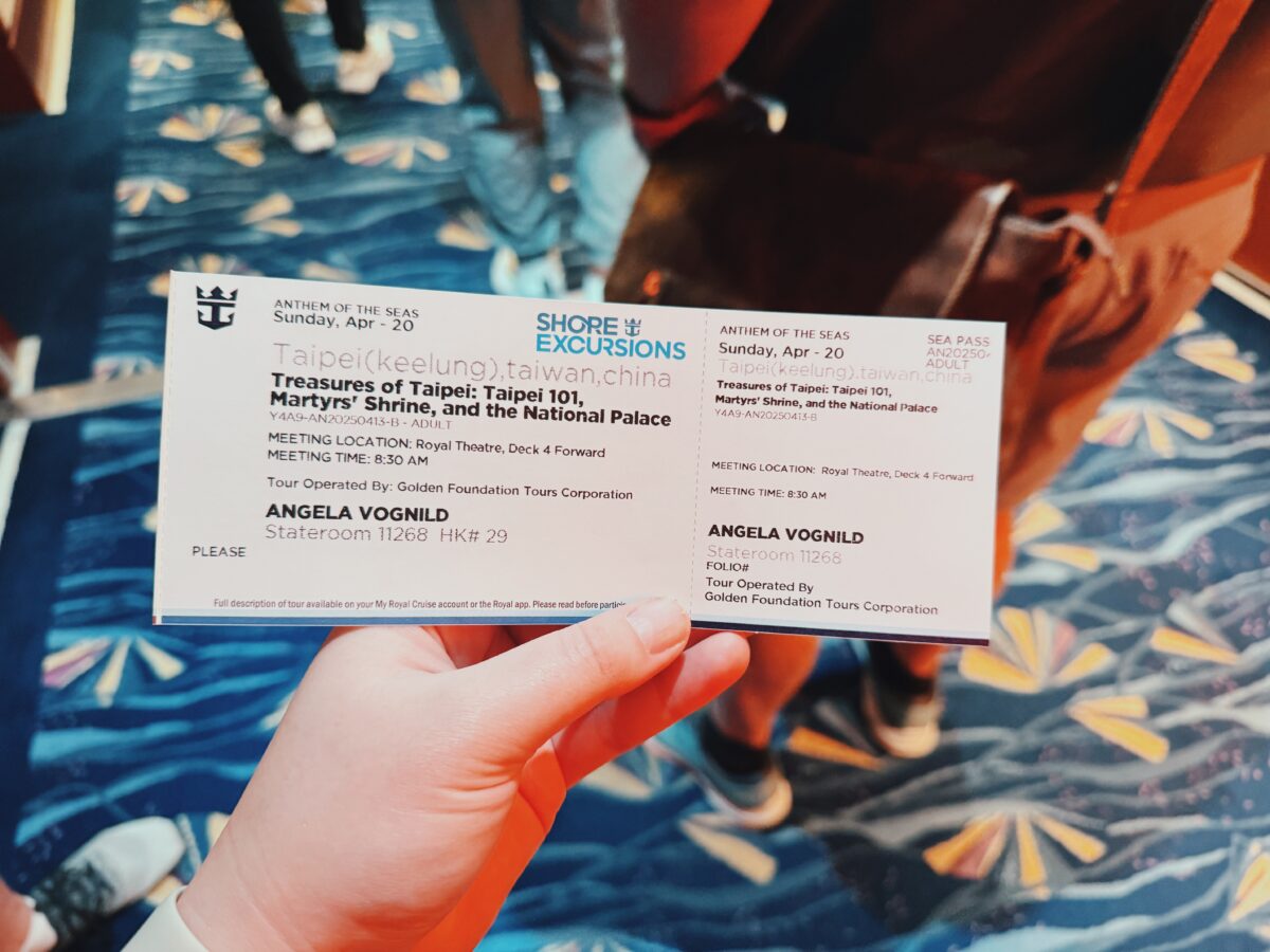Excursion ticket for Royal Caribbean