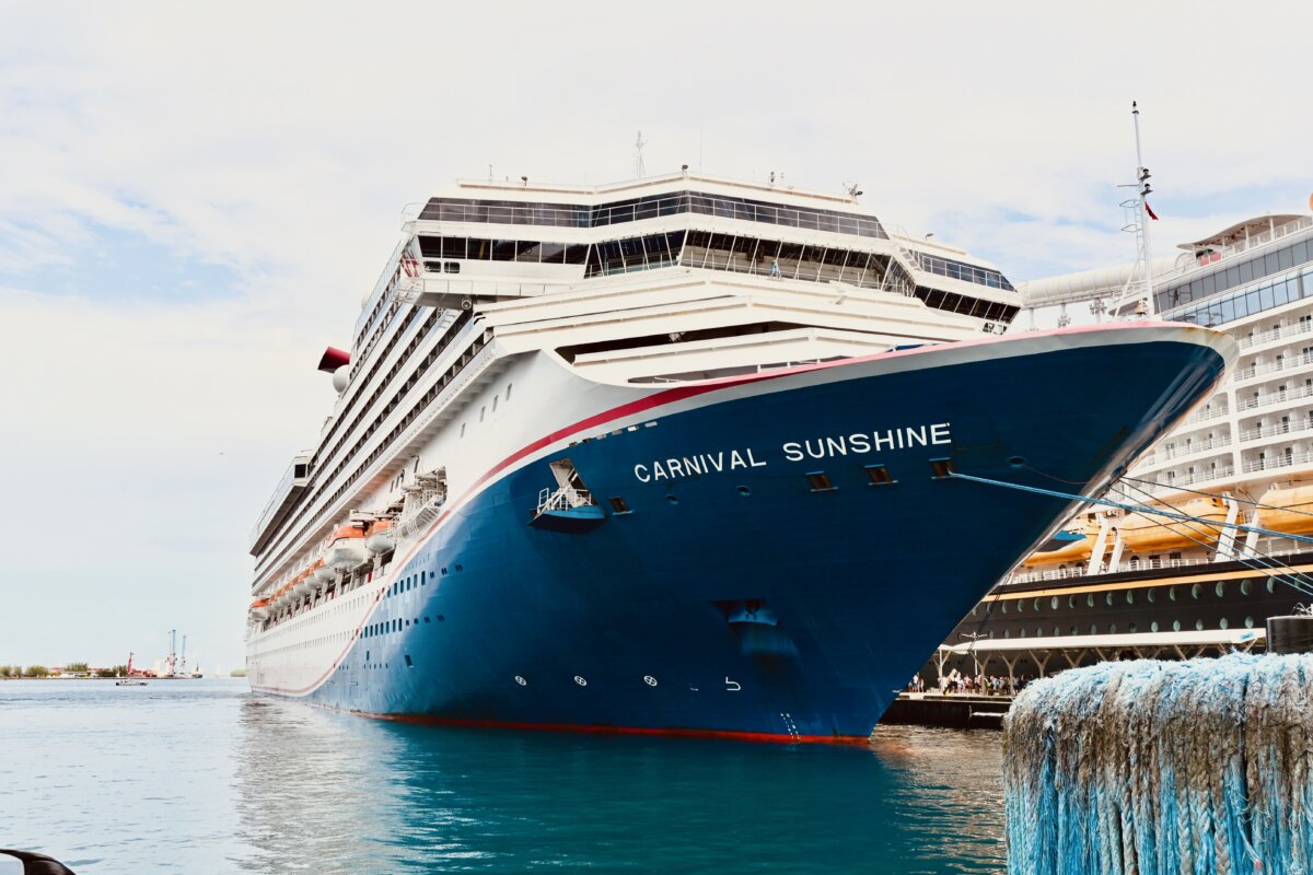 Carnival Sunshine docked in Nassau, Bahamas
