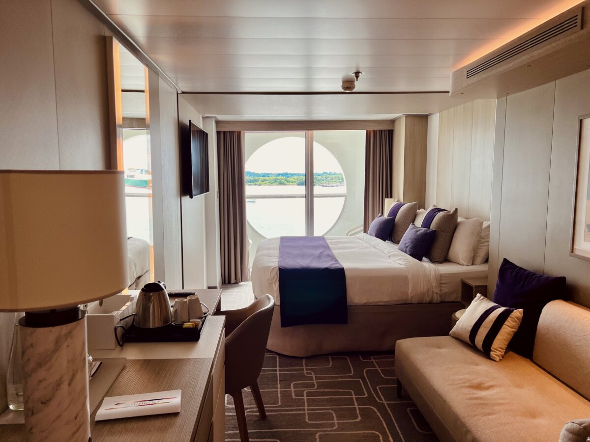 Deluxe porthole balcony cabin on Celebrity Apex in Norway