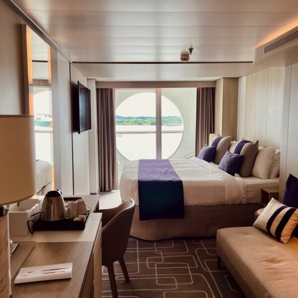 Deluxe porthole balcony cabin on Celebrity Apex in Norway