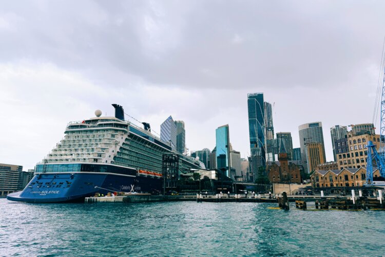 Celebrity Solstice docked in Sydney, Australia