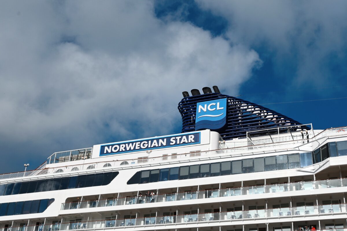 Norwegian Star cruise ship docked in port