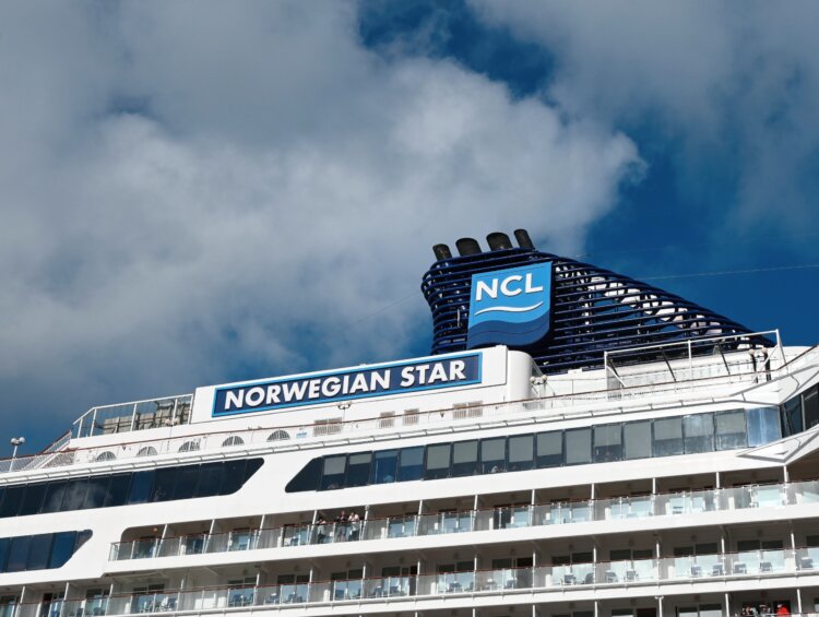 Norwegian Star cruise ship docked in port
