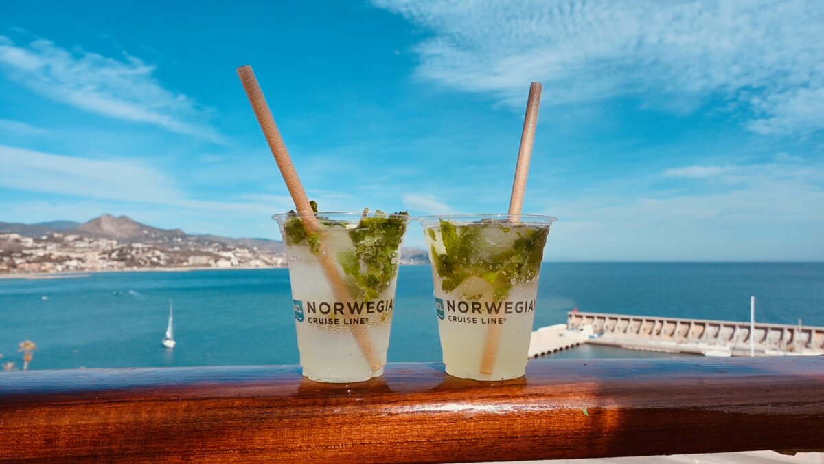 Two cocktails on a Norwegian Cruise Line ship