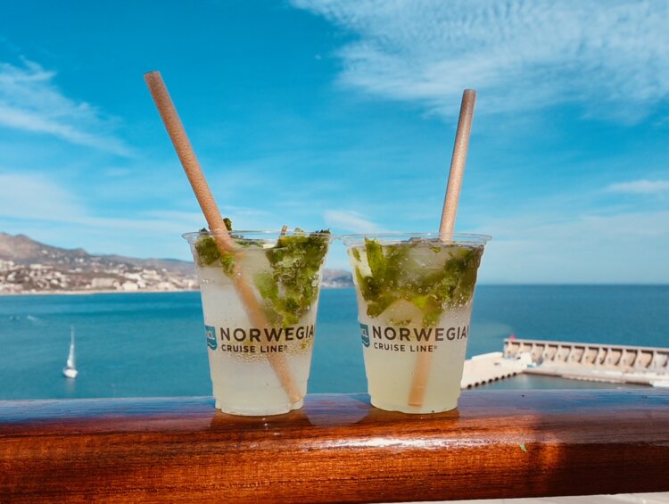 Two cocktails on a Norwegian Cruise Line ship