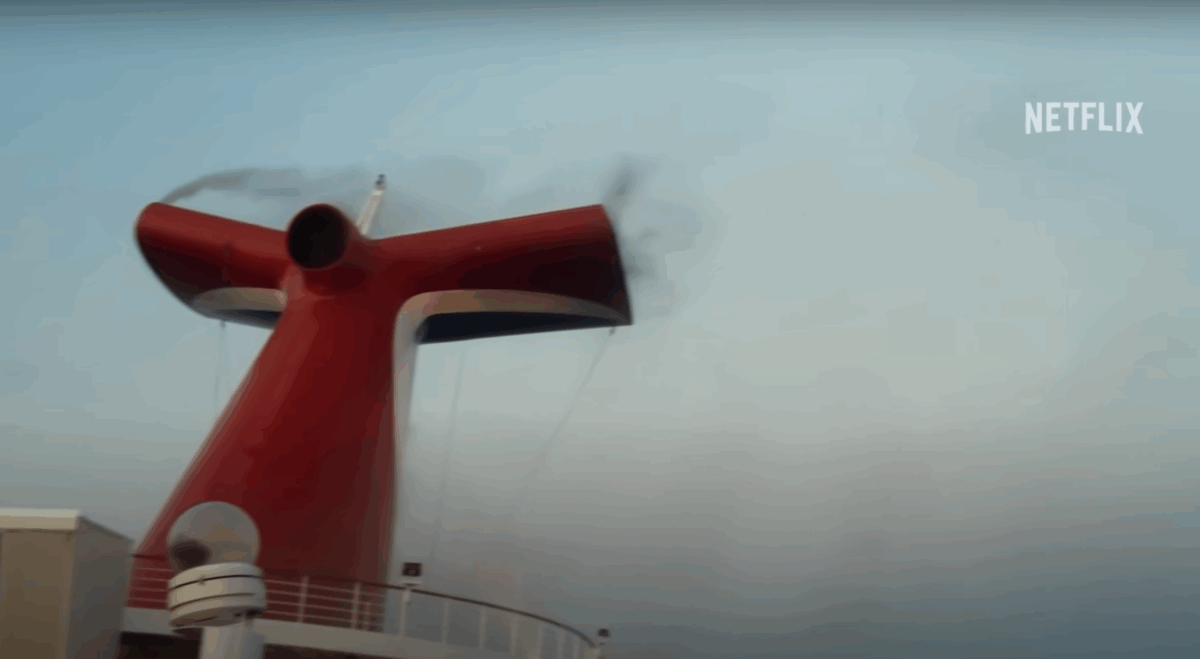 Carnival Triumph tail on fire