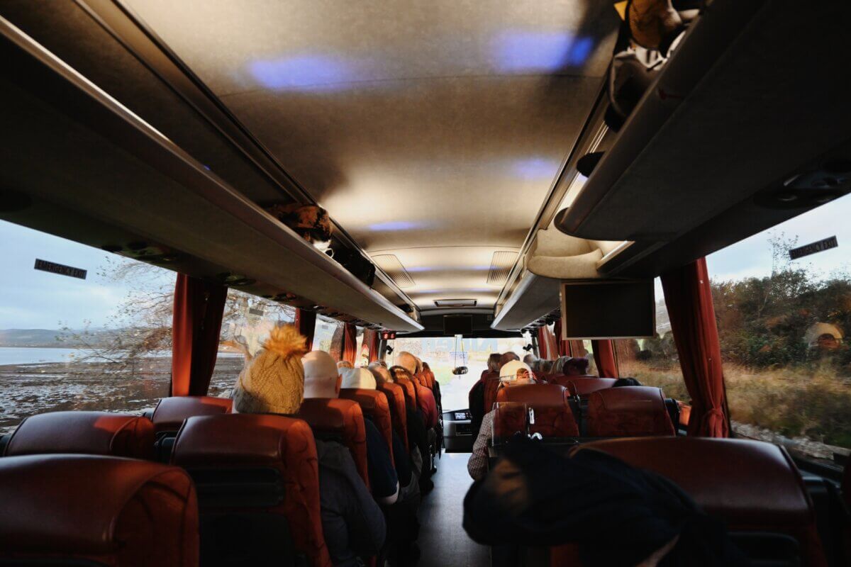 Cruise excursion bus ride in Ireland