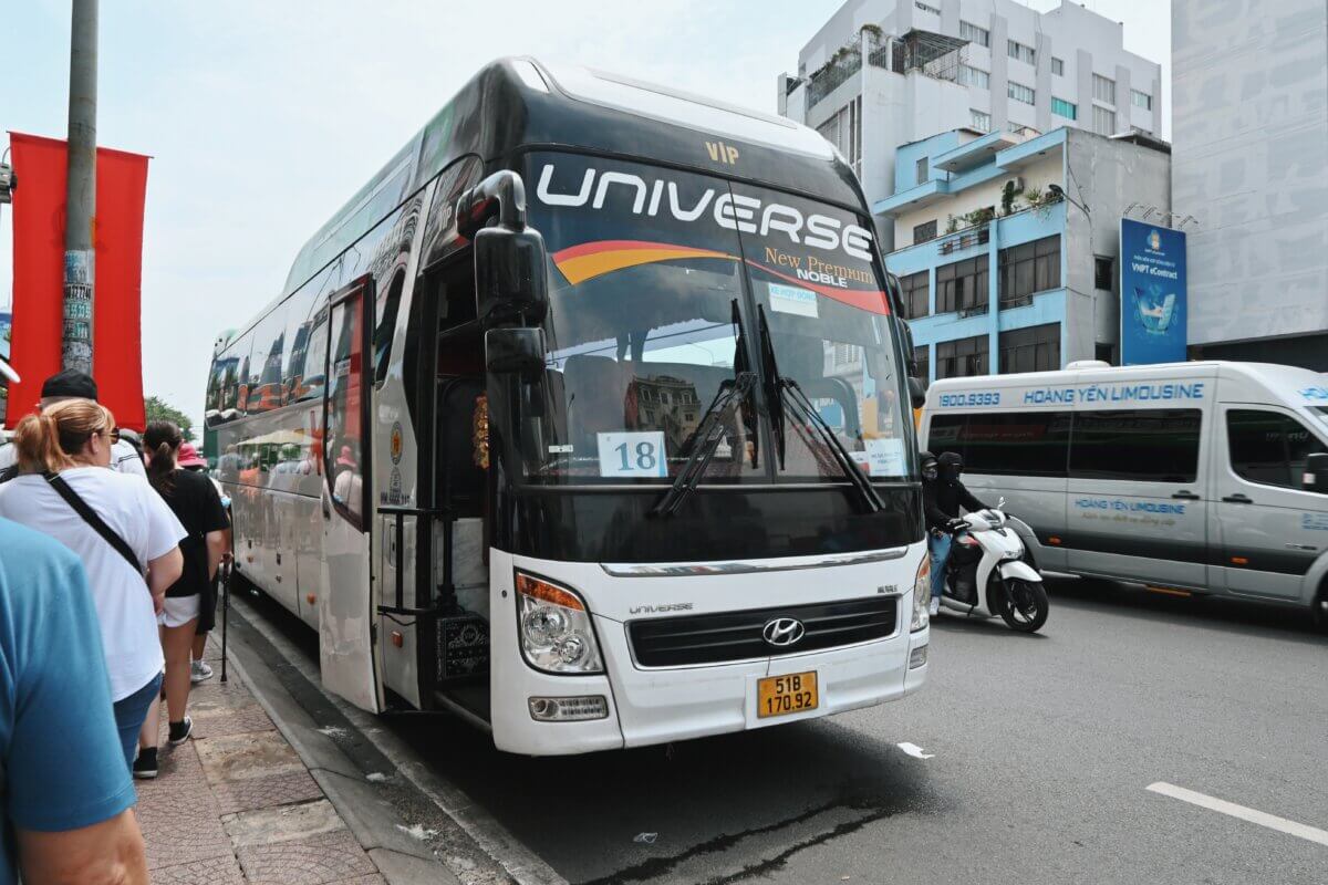 Shore excursion bus in Vietnam