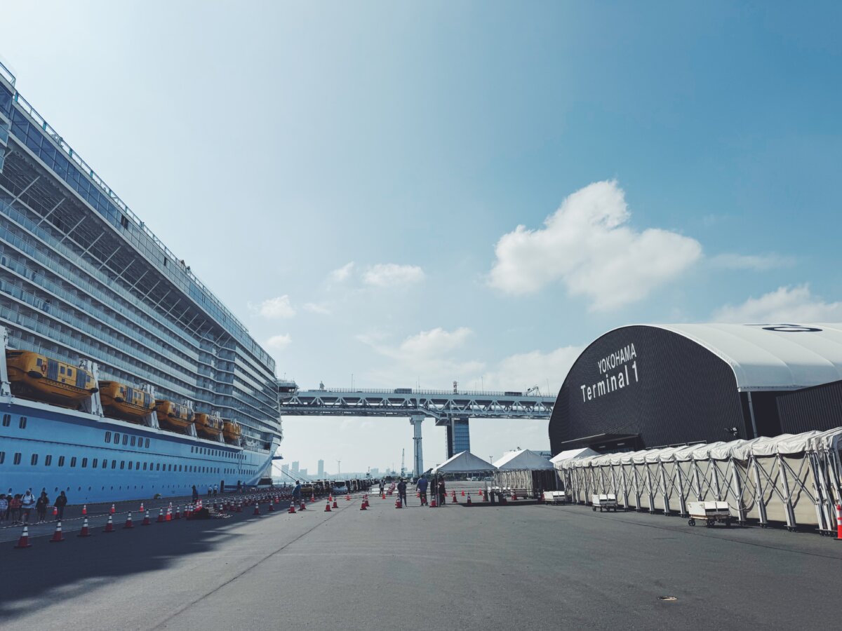Yokohama cruise terminal in Japan