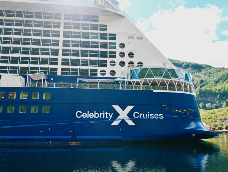 Celebrity Apex docked in Flam, Norway
