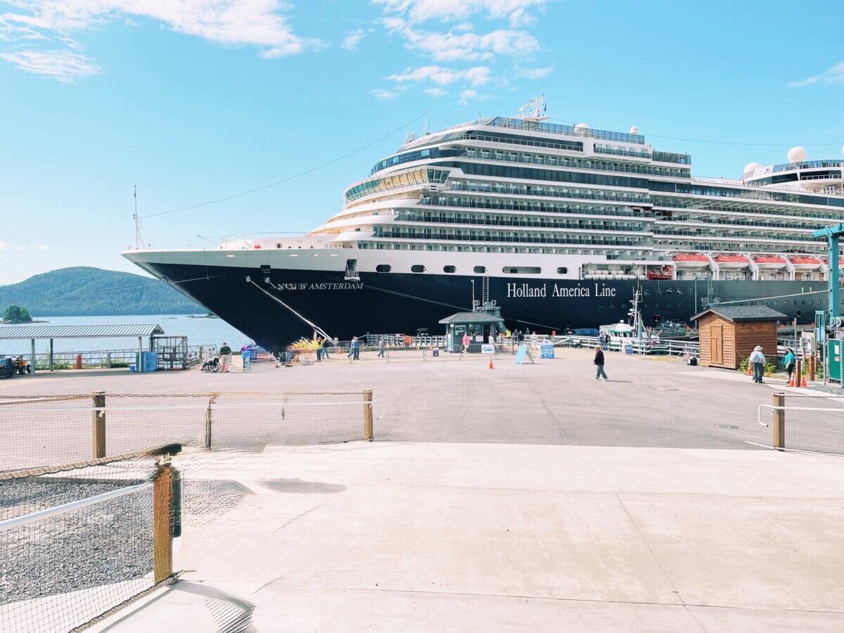Holland America Line docked in Alaska