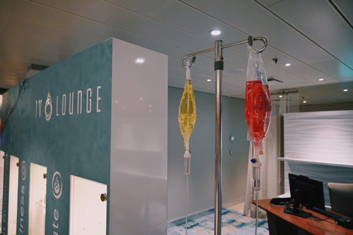 IV therapy on a Royal Caribbean cruise ship