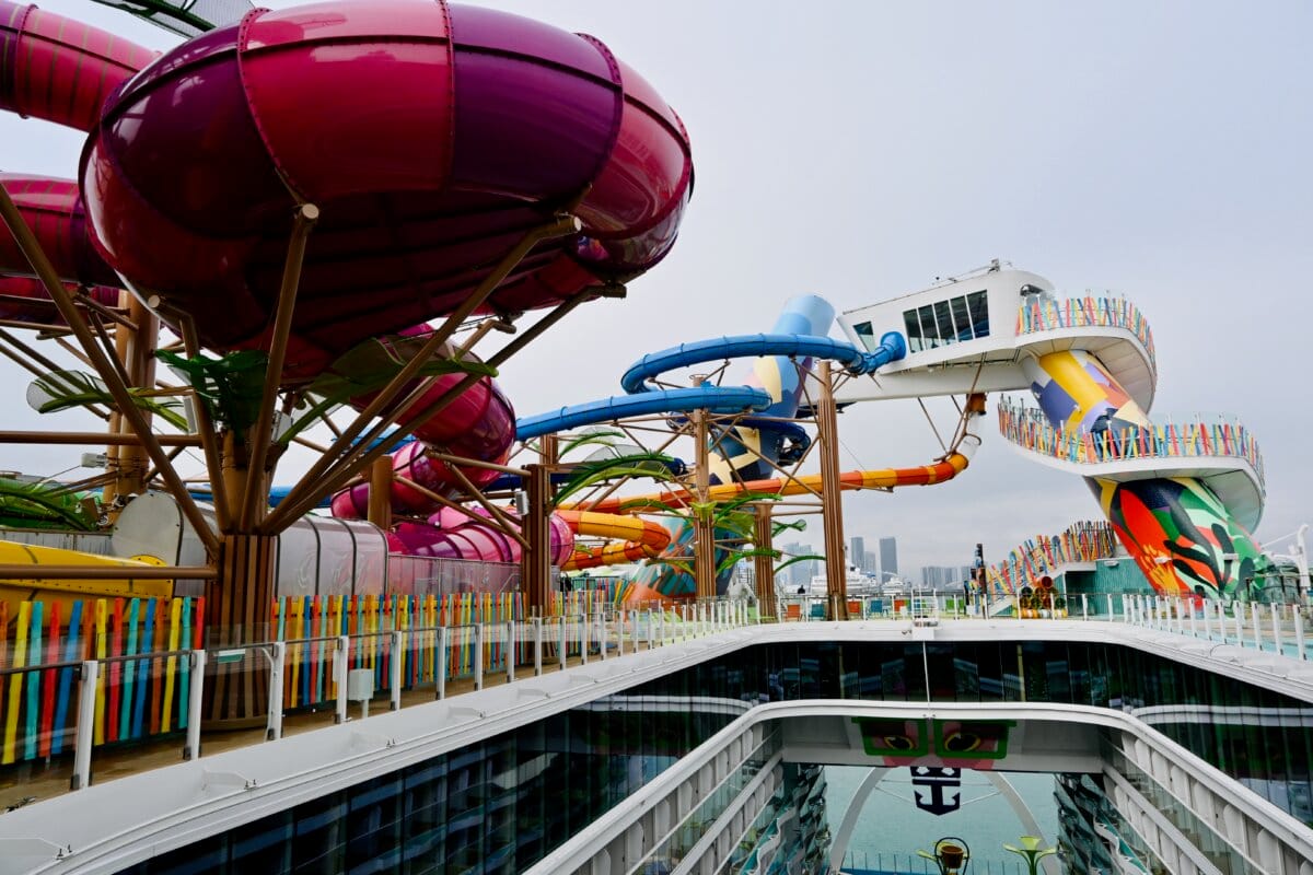 Icon of the Seas waterslides at Category 6