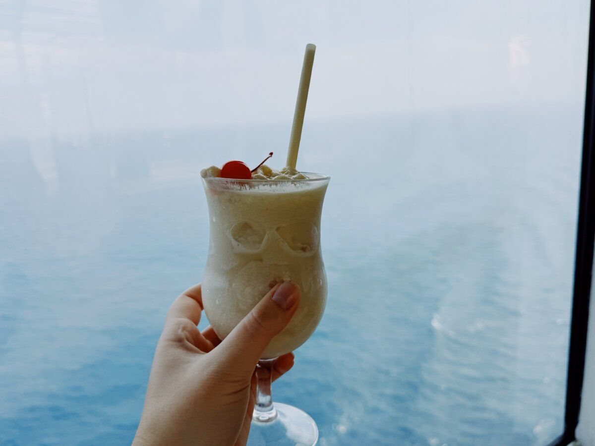 Fruity cocktail on a cruise