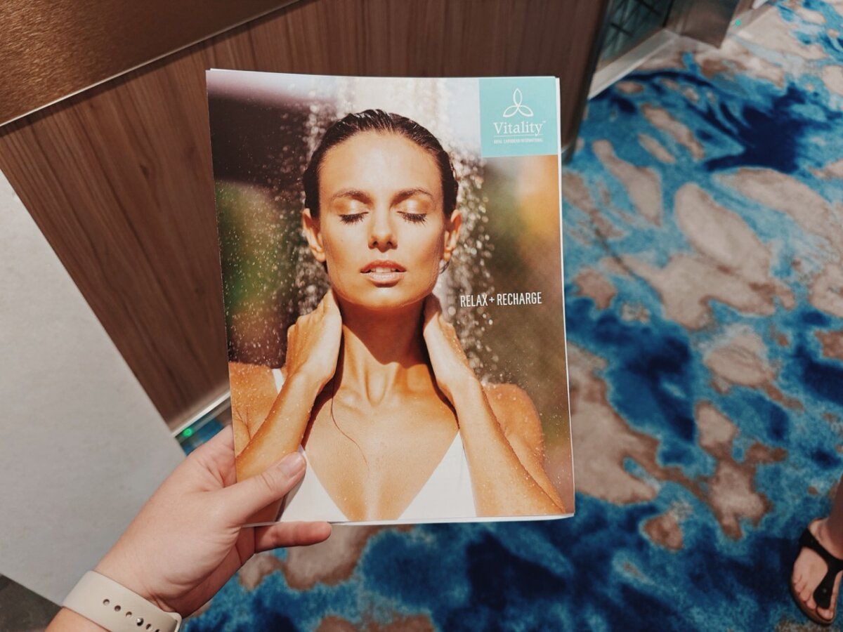Spa brochure on a Royal Caribbean cruise ship