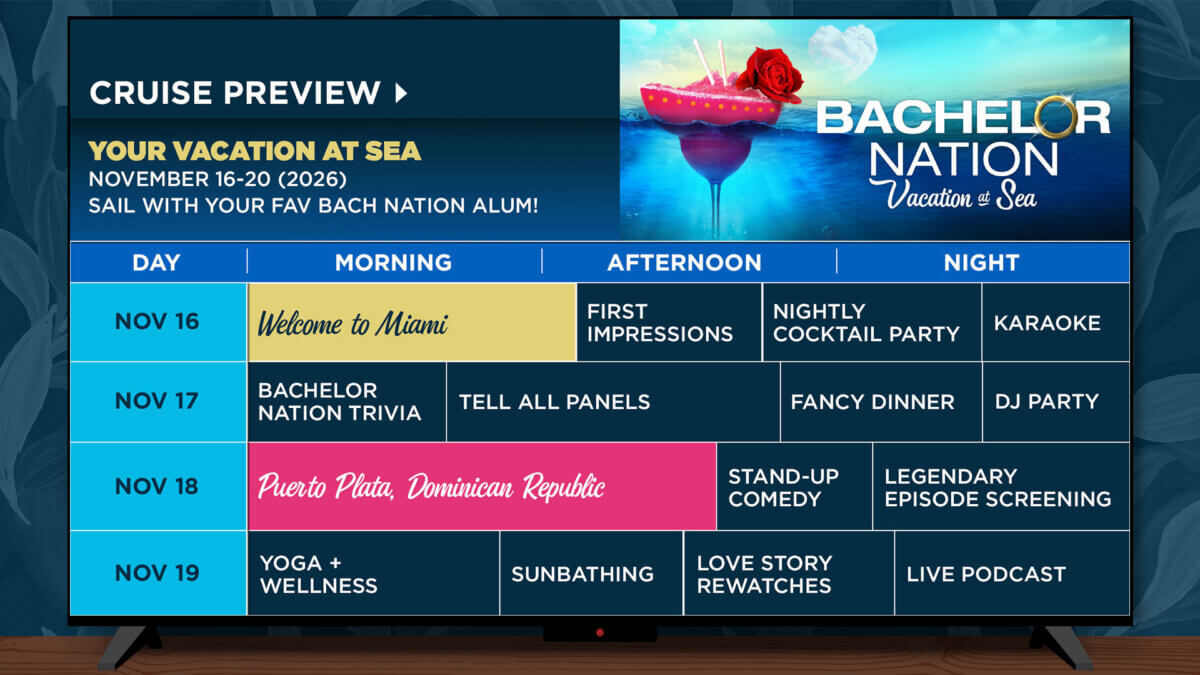 Bachelor Nation schedule